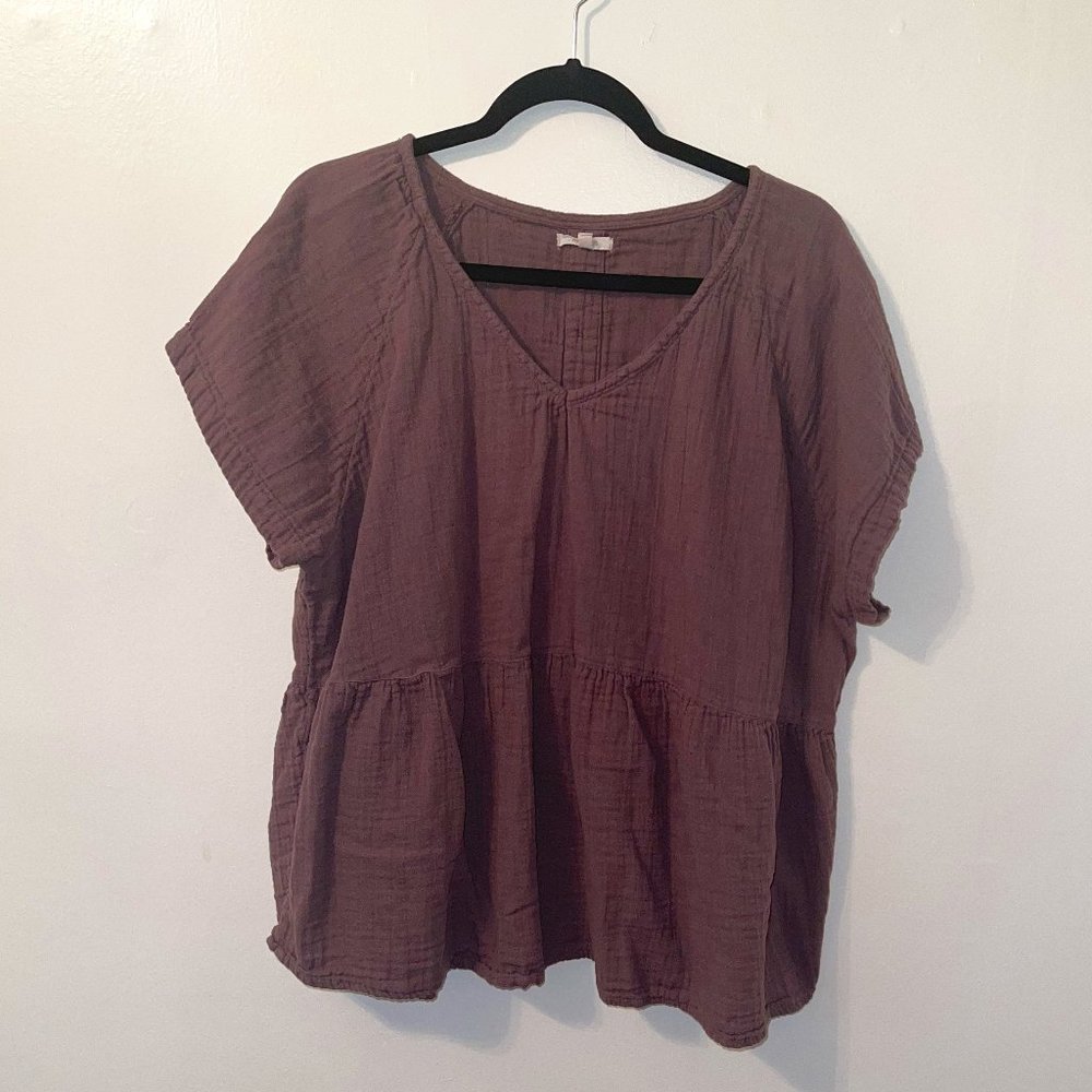 Maurices Women's Purple Vneck Top, 2X